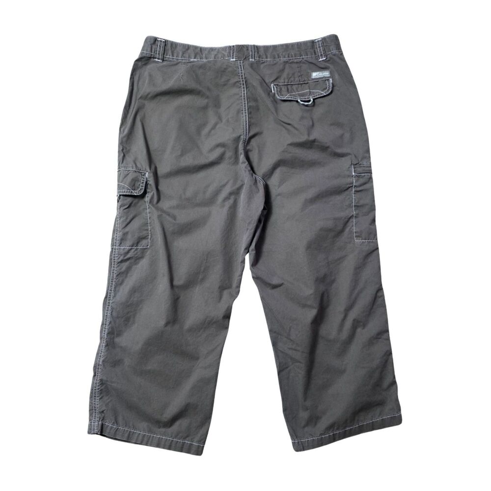 Columbia Sportswear Brown Cargo Crop Pants Womens Size 14 Capri Camping Hiking - Picture 2 of 5